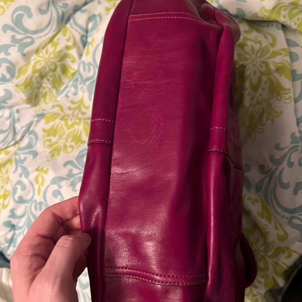 Coach Magenta Leather Ergo Shoulder Bag - Picture 3 of 9